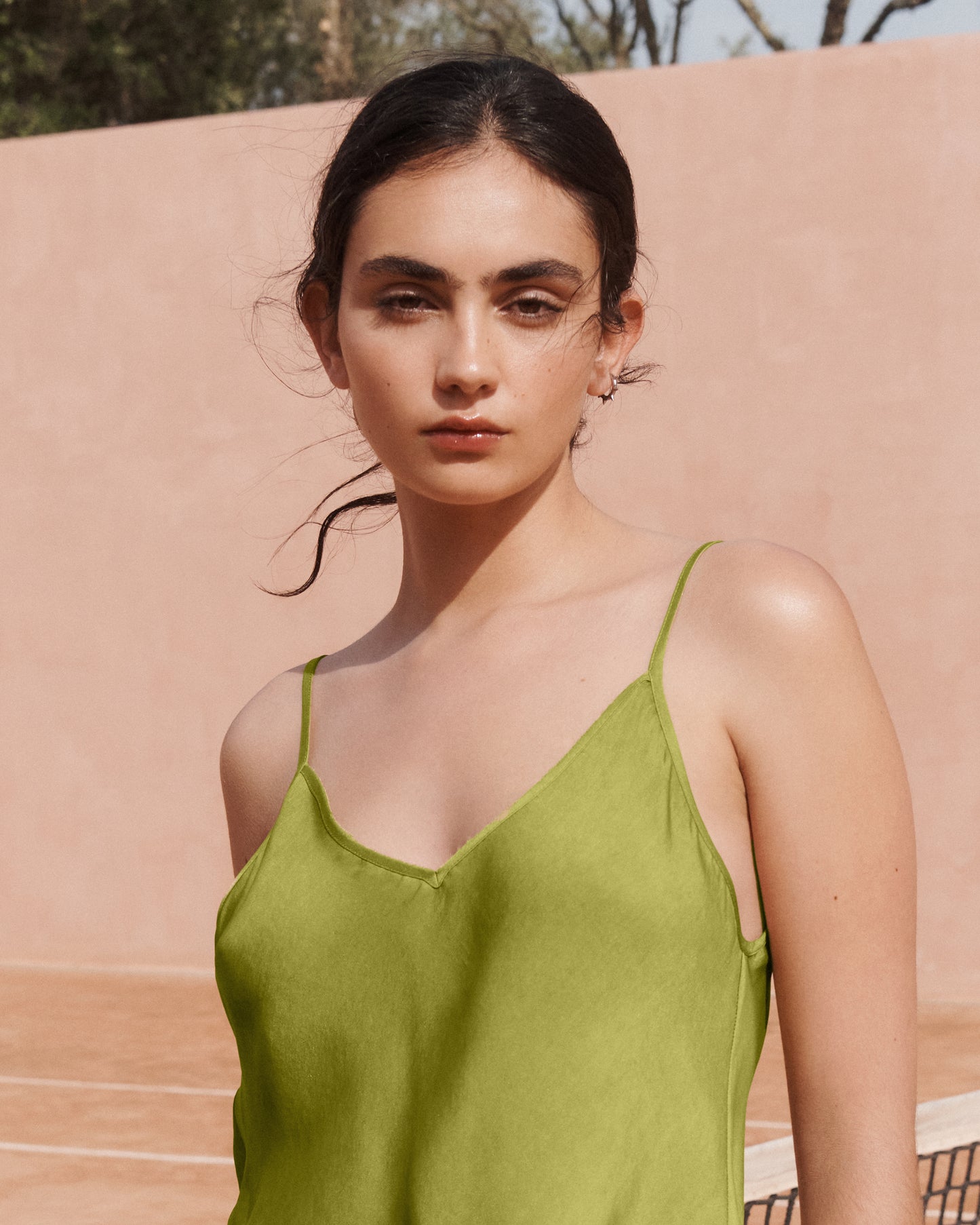 Délicat top en soie vert clair - Chemises & tops Mes Demoiselles