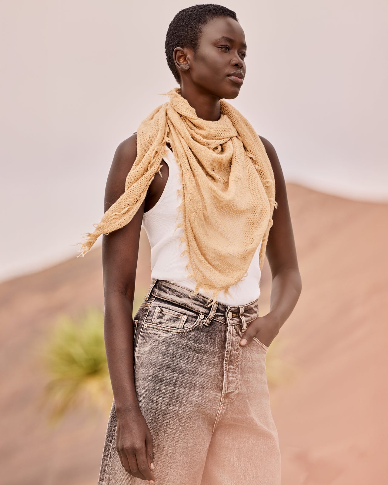 Aphina Scarf -  Beige - Image 1