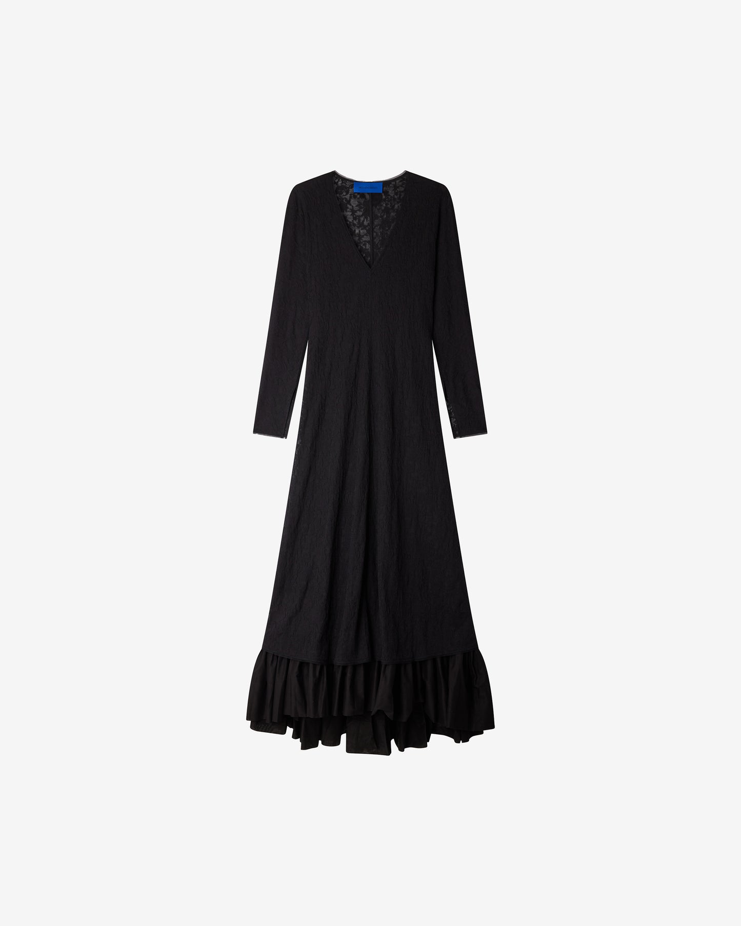 Robe Dalhia - Noir : Robe longue en dentelle jacquard – Noire Mes Demoiselles