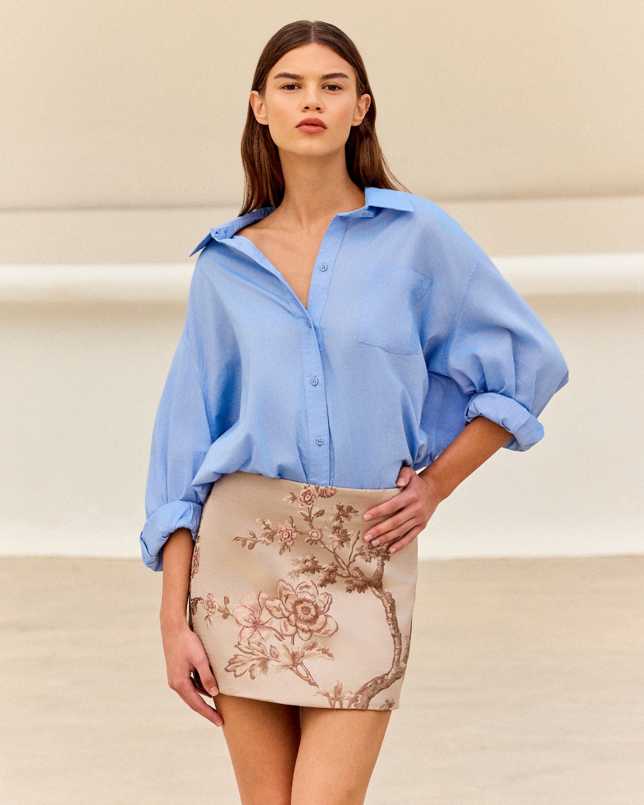 Thin skirt - Beige - Image 1