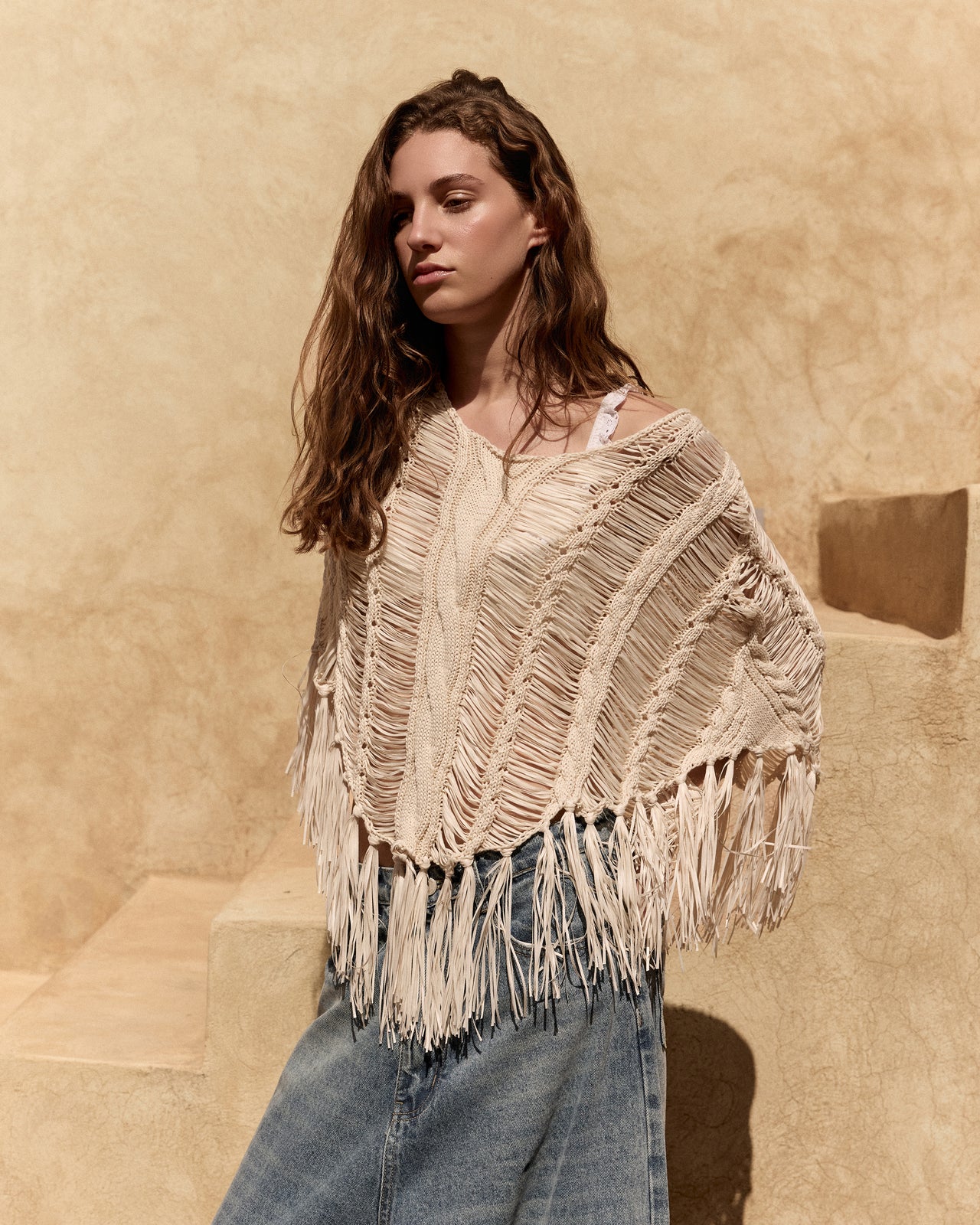 Graci Poncho - Ivory - Image 4