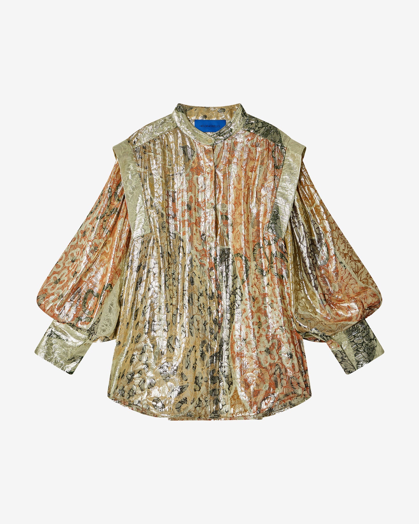 Blouse Jall - Jaune : Chemise jacquard lurex – Multicolore Mes Demoiselles