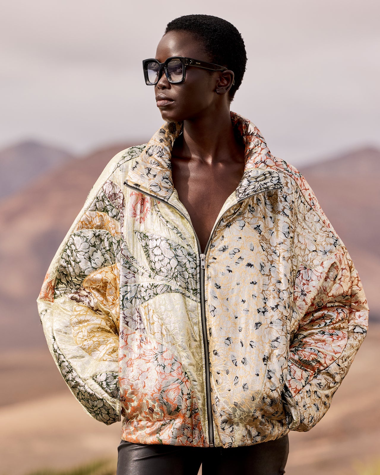 Veste Jerry - Jaune : Veste matelassée jacquard lurex – Multicolore Mes Demoiselles - Image 6