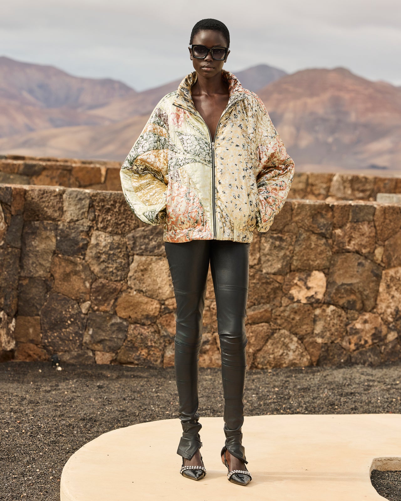 Veste Jerry - Jaune : Veste matelassée jacquard lurex – Multicolore Mes Demoiselles - Image 7