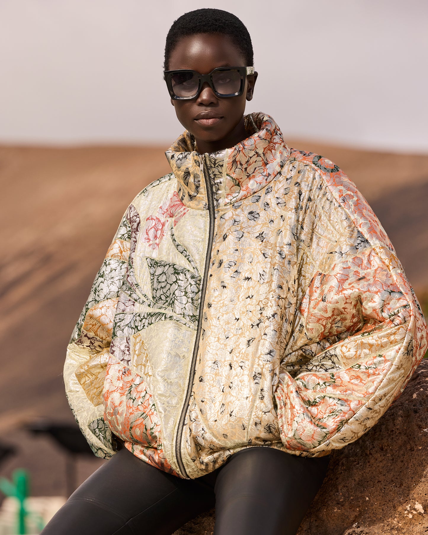 Veste matelassée jacquard lurex – Multicolore - Manteaux & vestes Mes Demoiselles