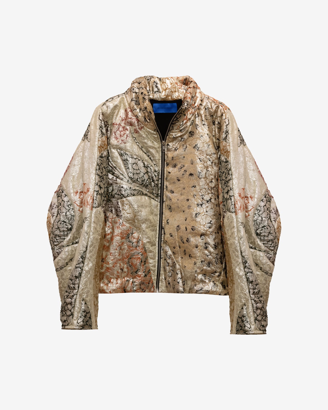 Veste Jerry - Jaune : Veste matelassée jacquard lurex – Multicolore Mes Demoiselles - Image 8