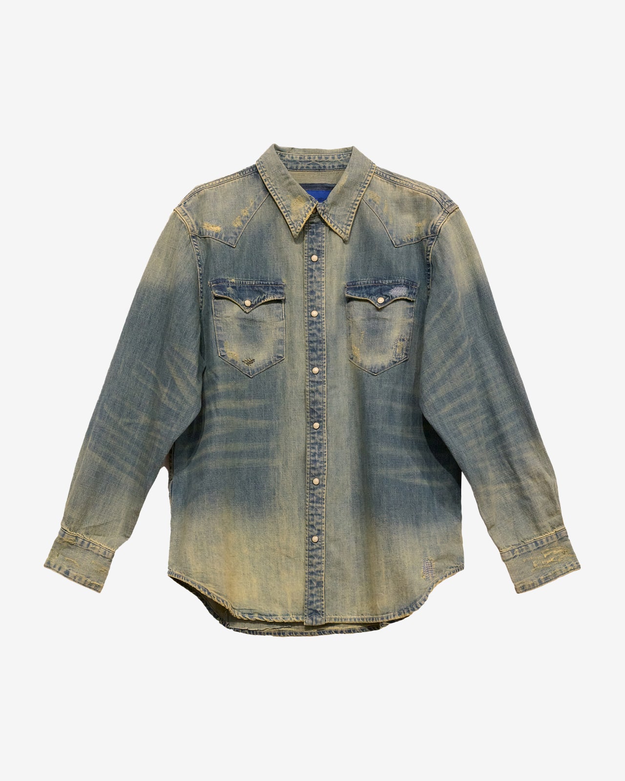 Chemise Sophie - Denim : Chemise en denim usé – Détail pins colorés Mes Demoiselles - Image 6