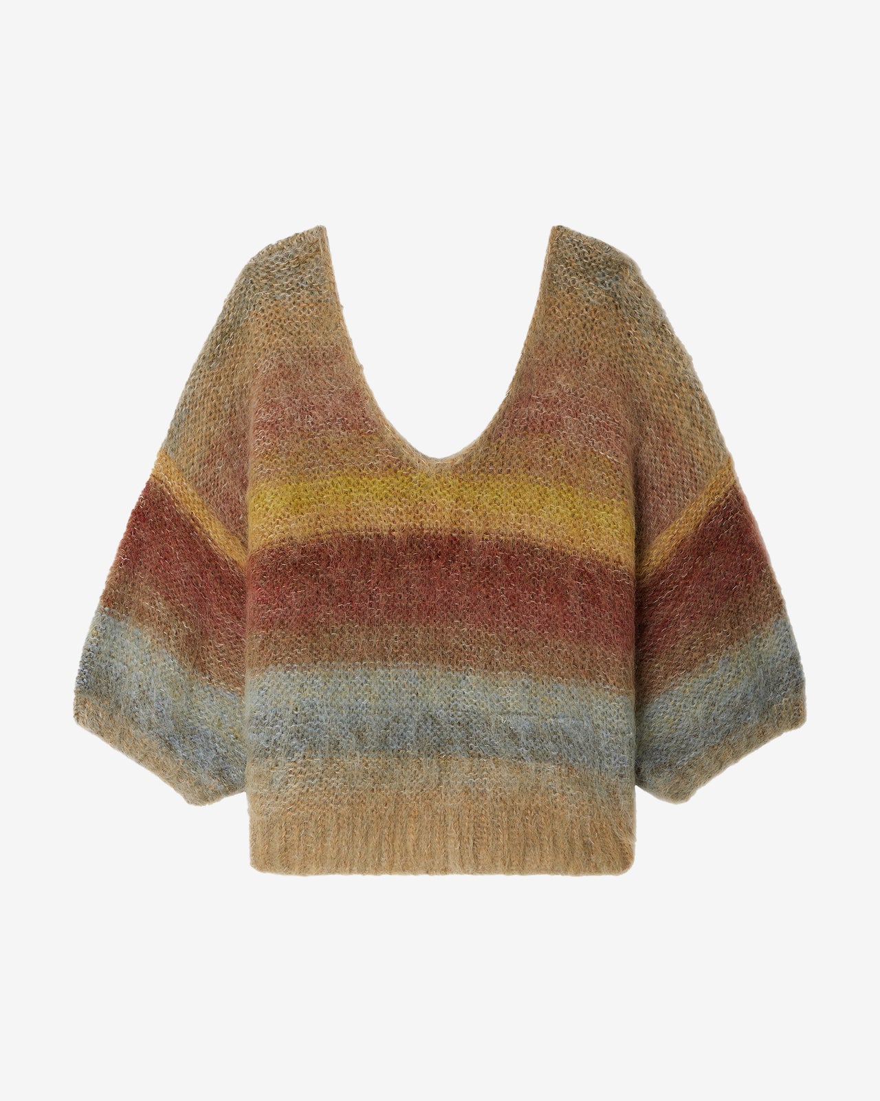Pull Stuti - Marron : Pull court en mohair brossé – Dégradé bleu vert Mes Demoiselles - Image 8