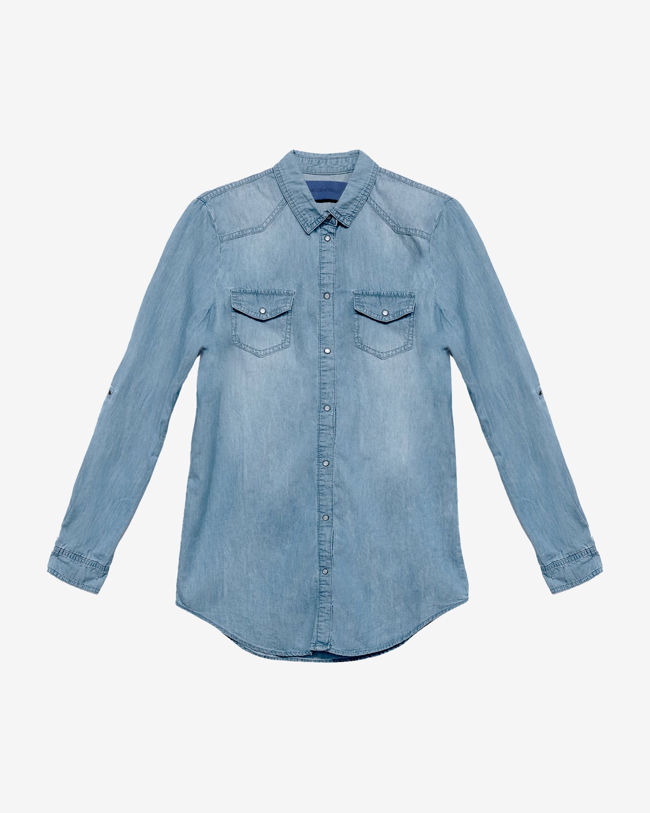 Chemise Suryn - Bleu Clair : Chemise en Tencel souple – Détail pins colorés Mes Demoiselles - Image 6