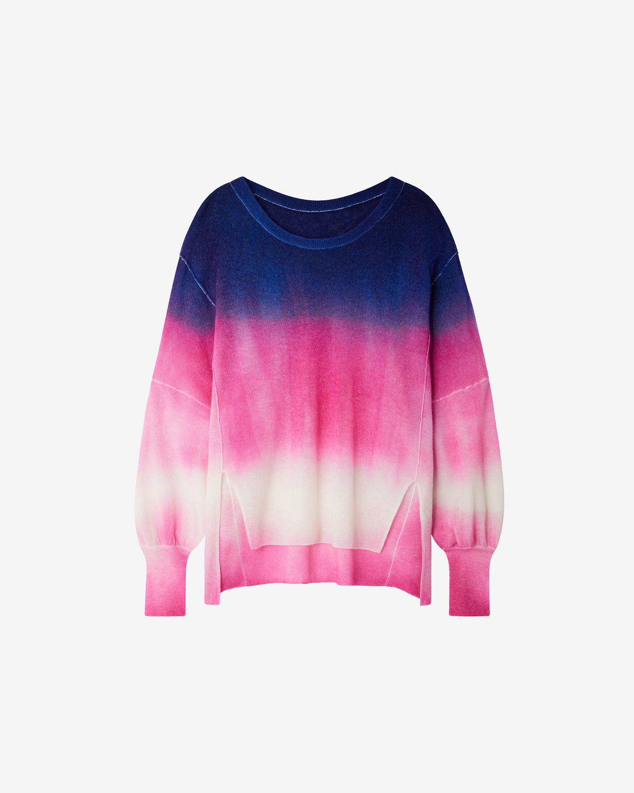 Pull en laine fine mélangée tie & dye – Rose dégradé - Pulls & gilets Mes Demoiselles - Image 7