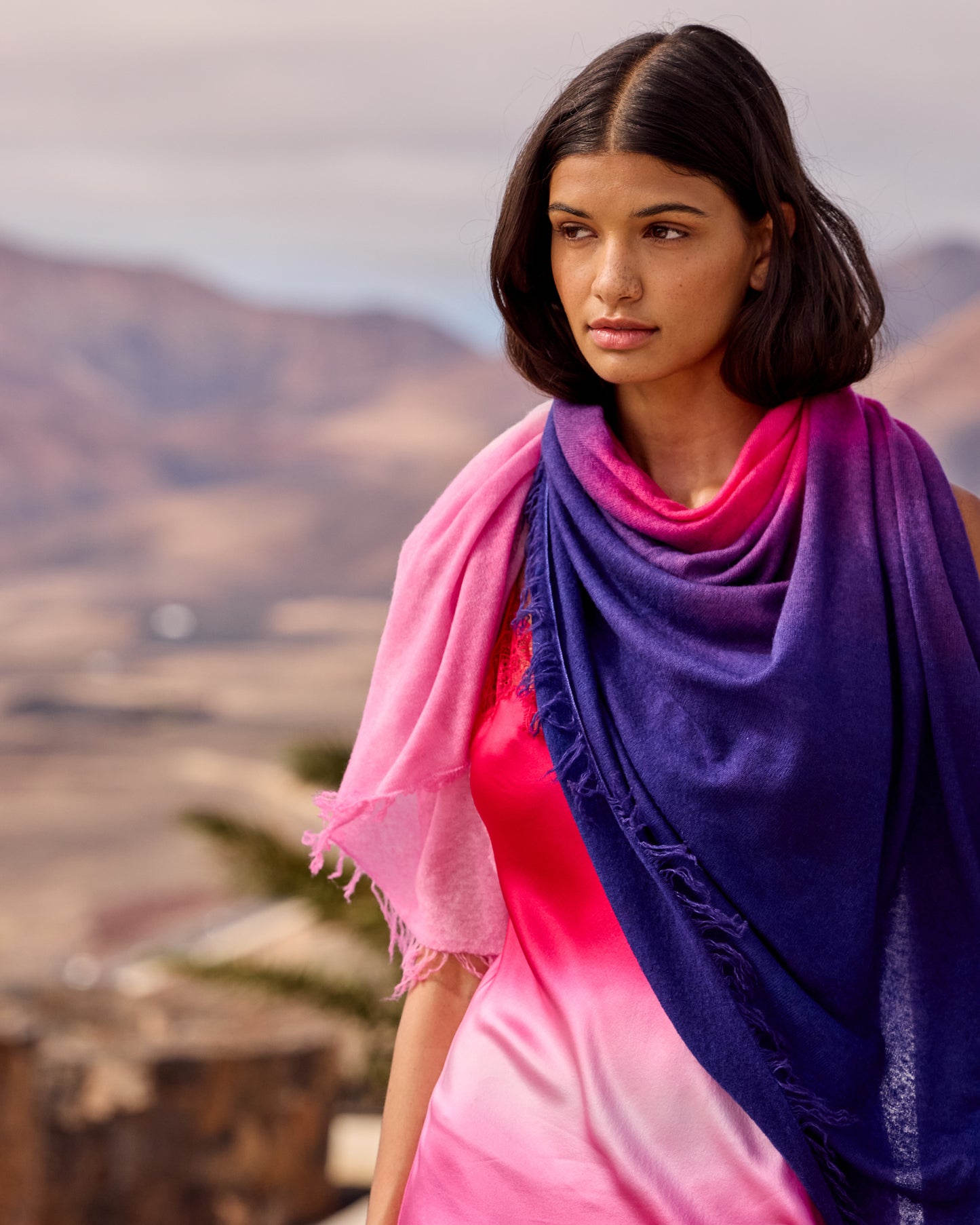 Foulard Tinku - Rose