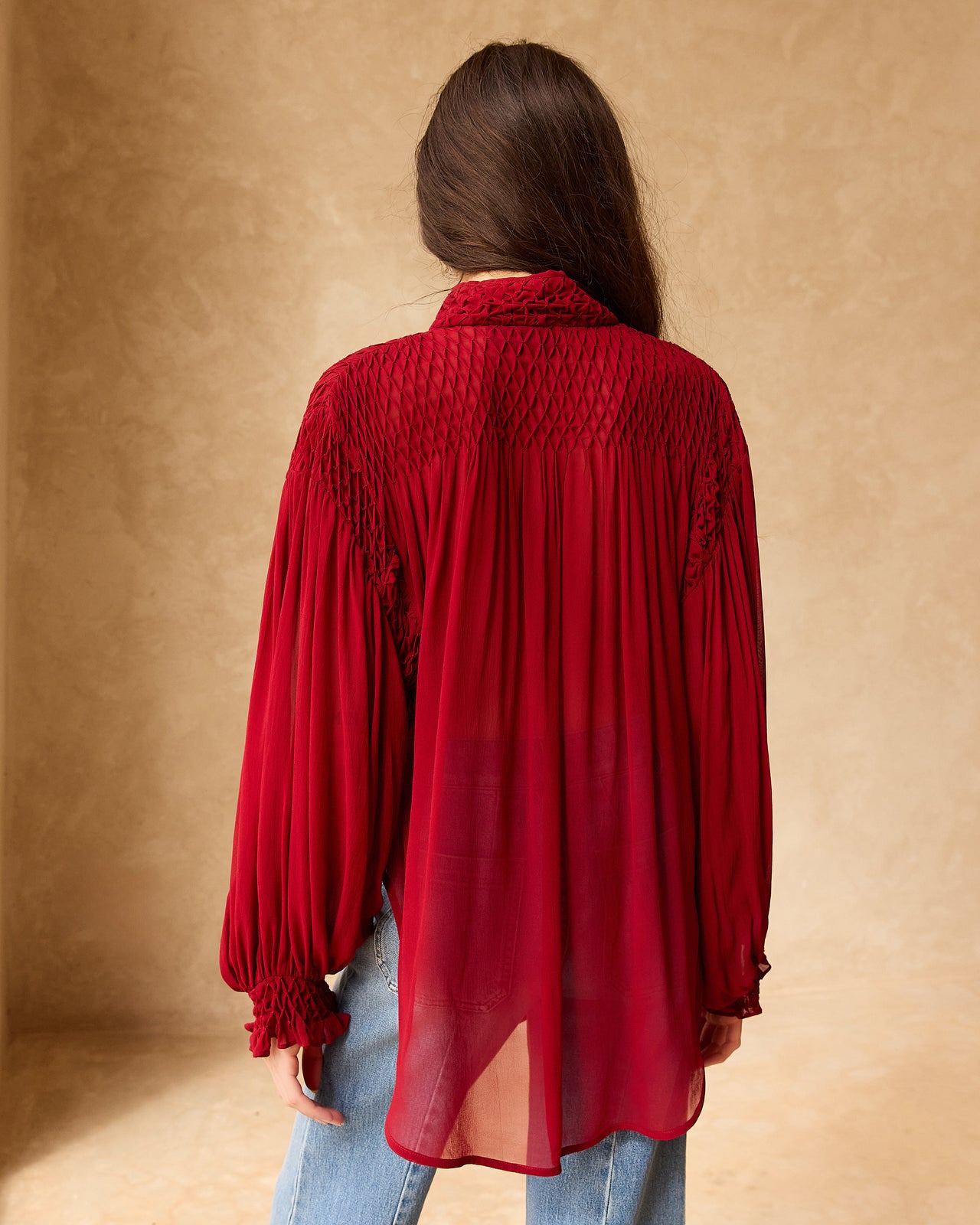 Esmeralda Blouse - Red - Image 3