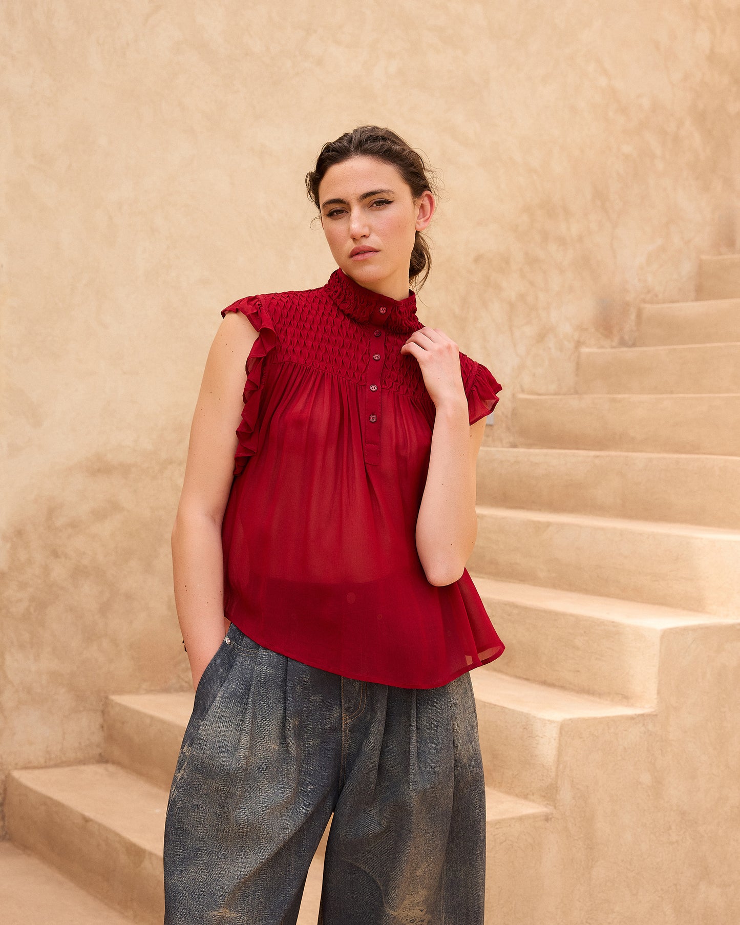 Blouse Esvedra - Rouge