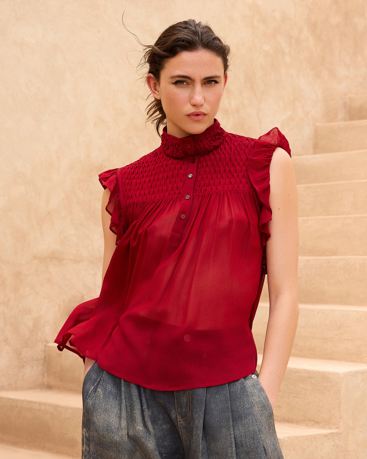 Blouse Esvedra - Rouge