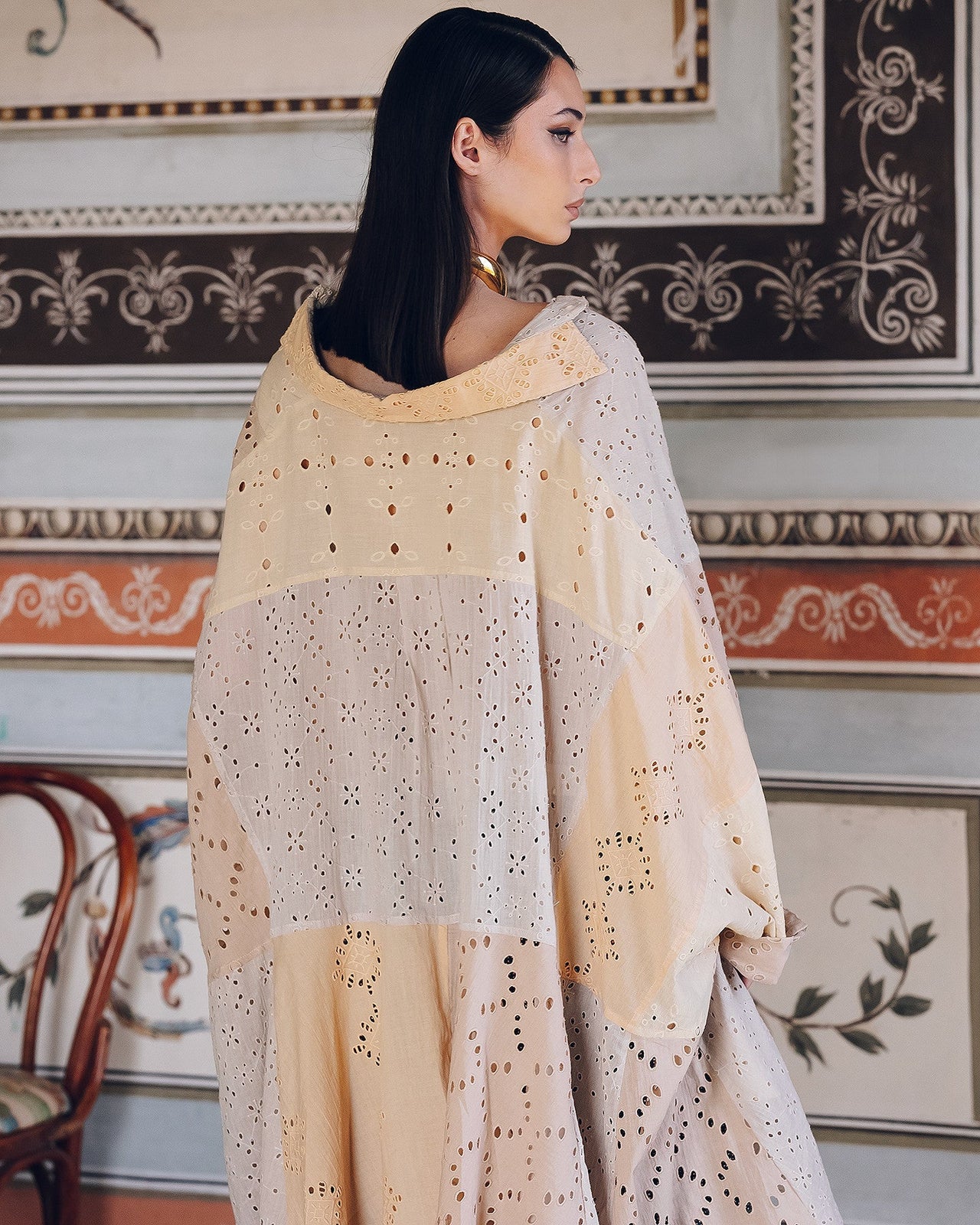 Blouse oversize en broderie anglaise - Chemises & tops Mes Demoiselles - Image 3