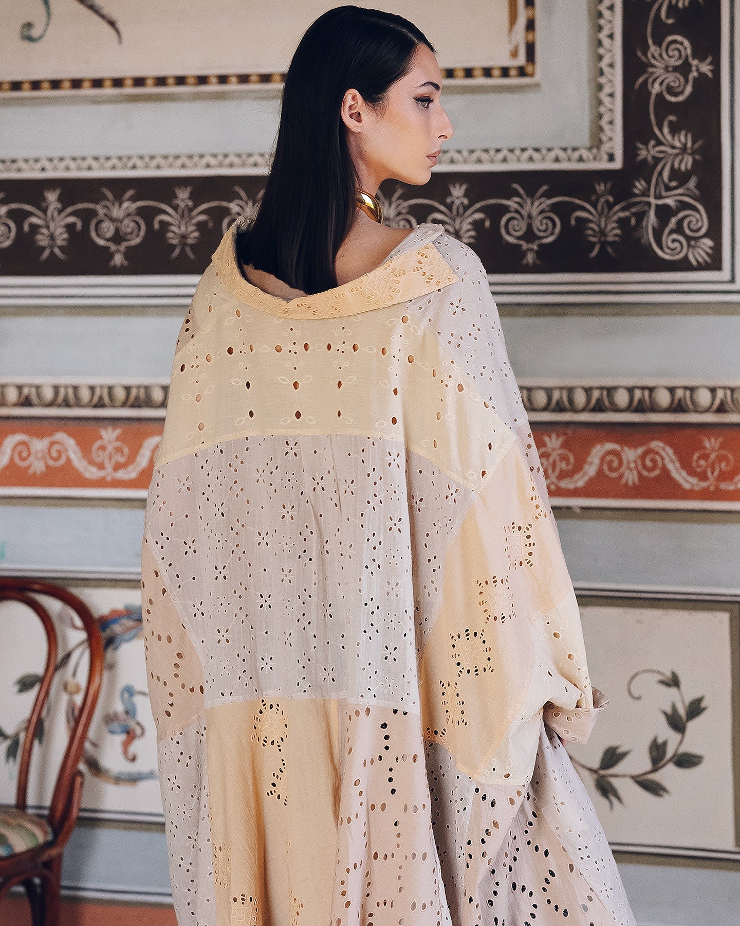 Blouse oversize en broderie anglaise - Chemises & tops Mes Demoiselles