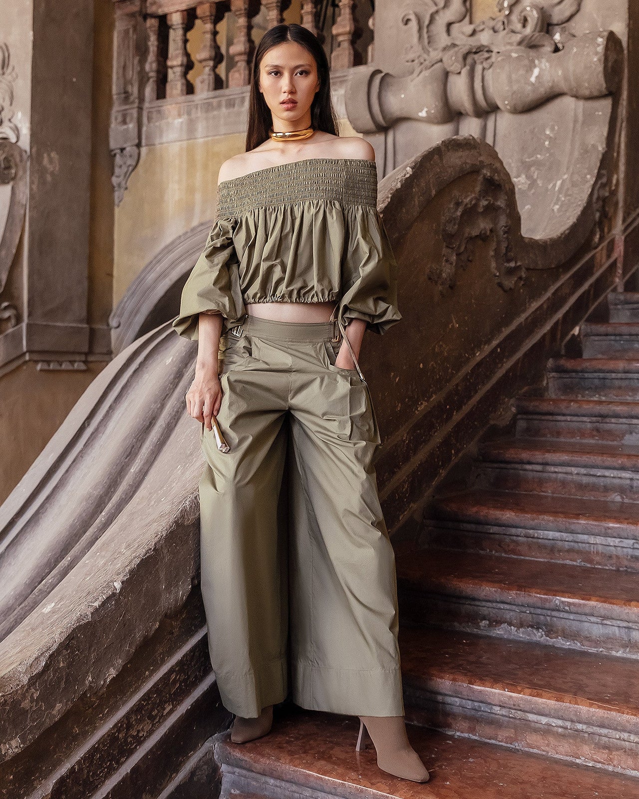 Blouse Pyrite  Kaki | Mes Demoiselles Paris - Image 6