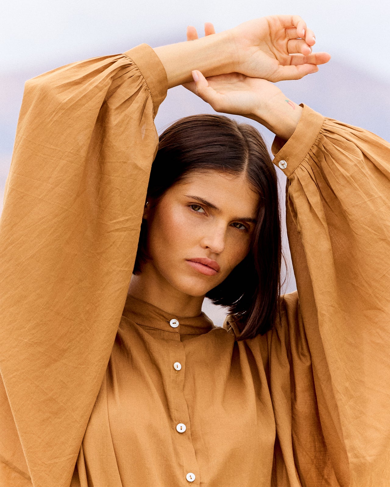 Chemise Celeste - Caramel : Chemise en coton ample – Caramel Mes Demoiselles - Image 4