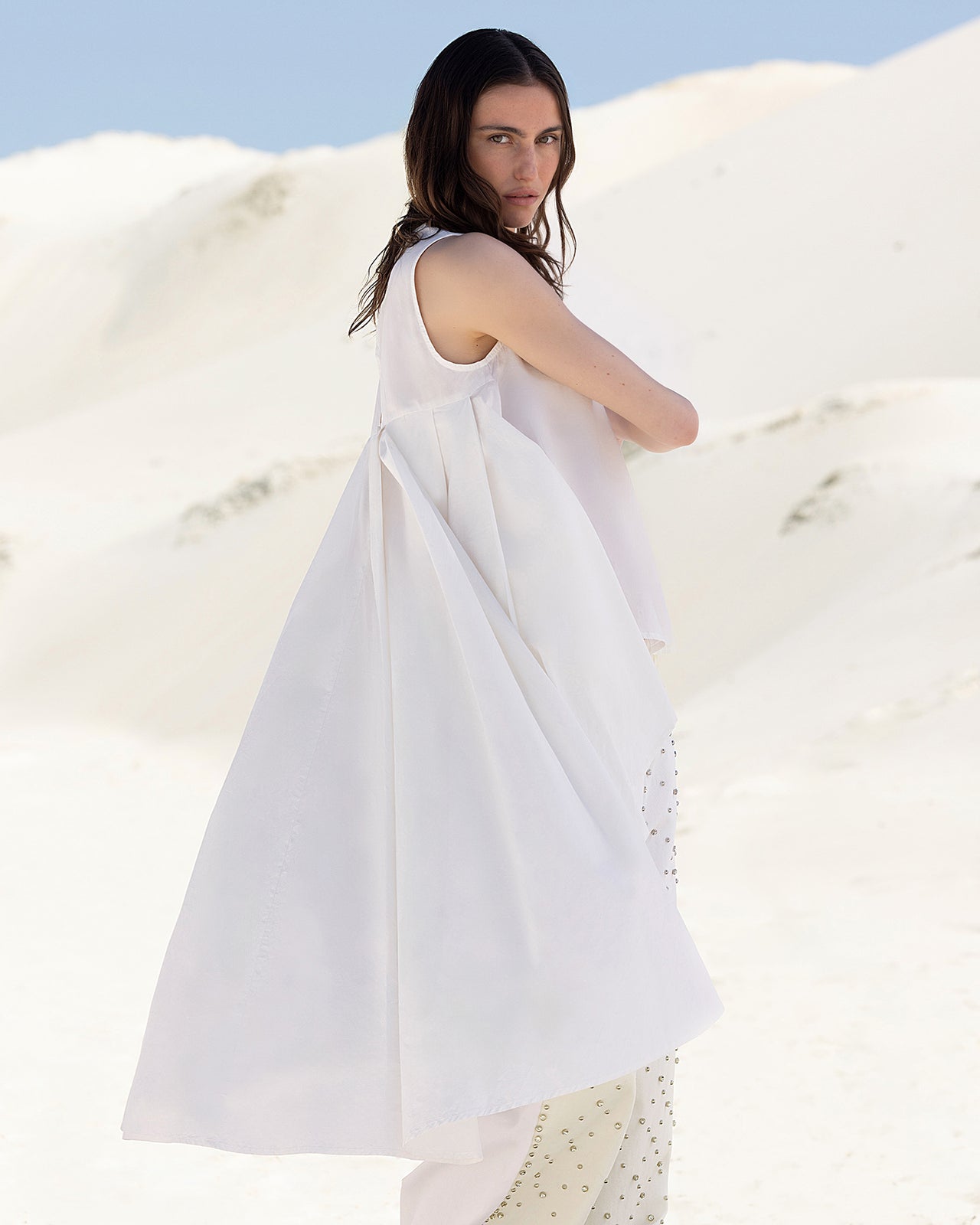 Top Coqui - Blanc : Chemise extraordinaire en popeline de coton blanche Mes Demoiselles - Image 6