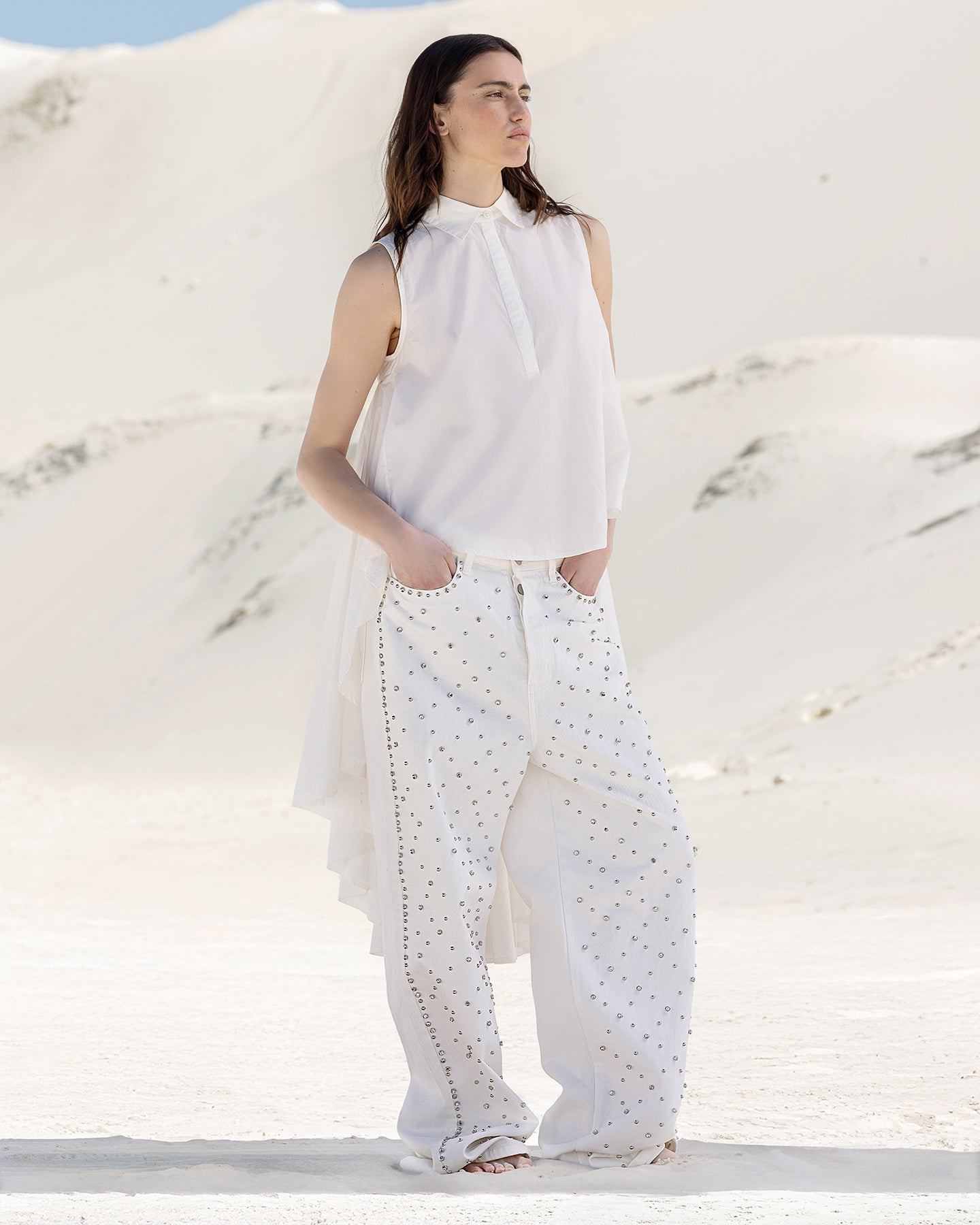 Chemise extraordinaire en popeline de coton blanche - Chemises & tops Mes Demoiselles