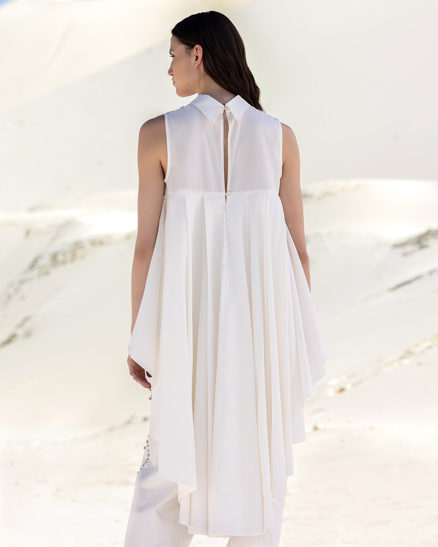 Top Coqui - Blanc : Chemise extraordinaire en popeline de coton blanche Mes Demoiselles