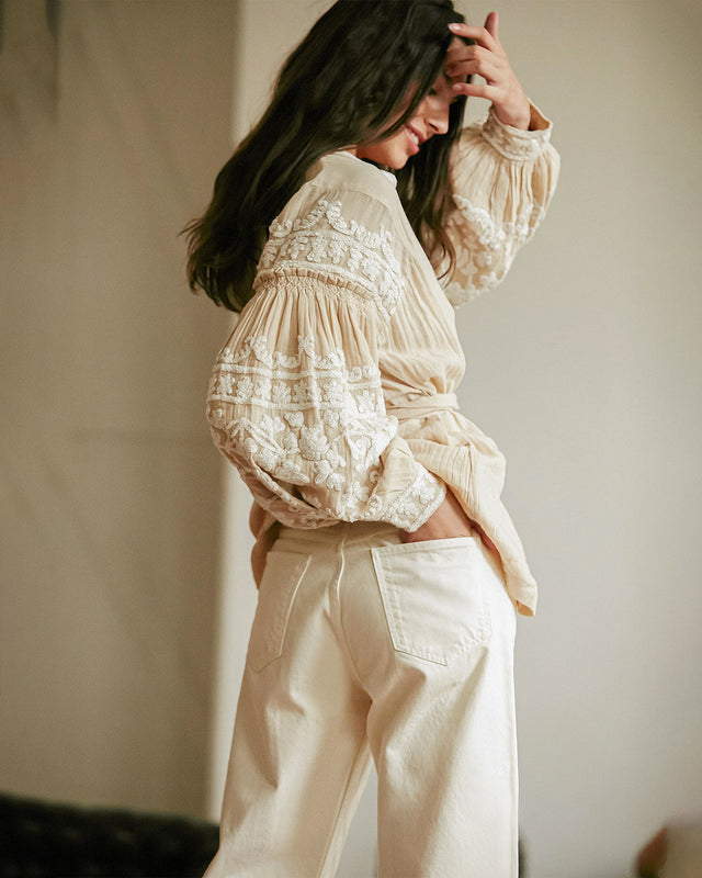 Jeans Mustang  Ecru | Mes Demoiselles Paris - Image 3