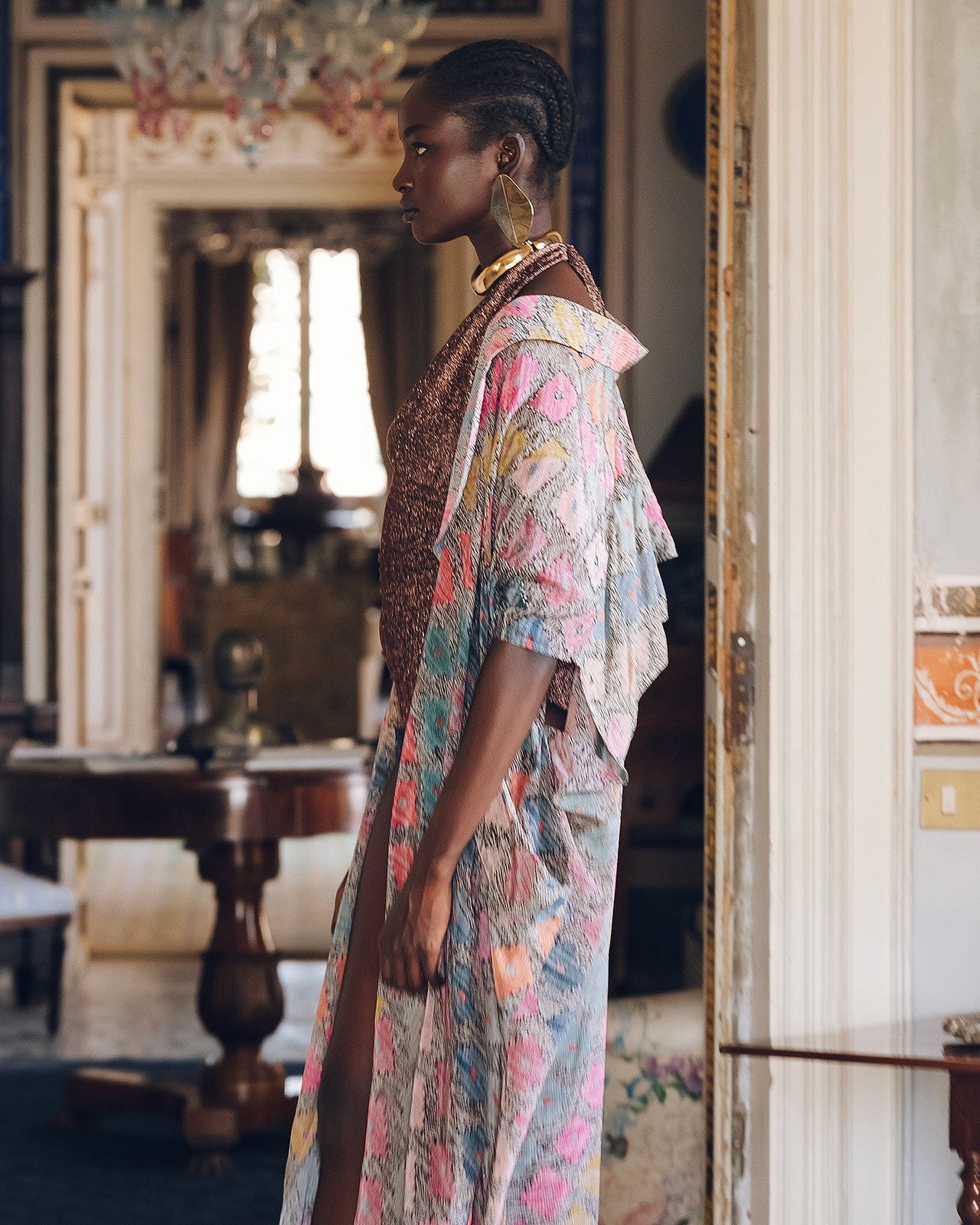 Long kimono imprimé géométrique - Kimonos & ponchos Mes Demoiselles - Image 3