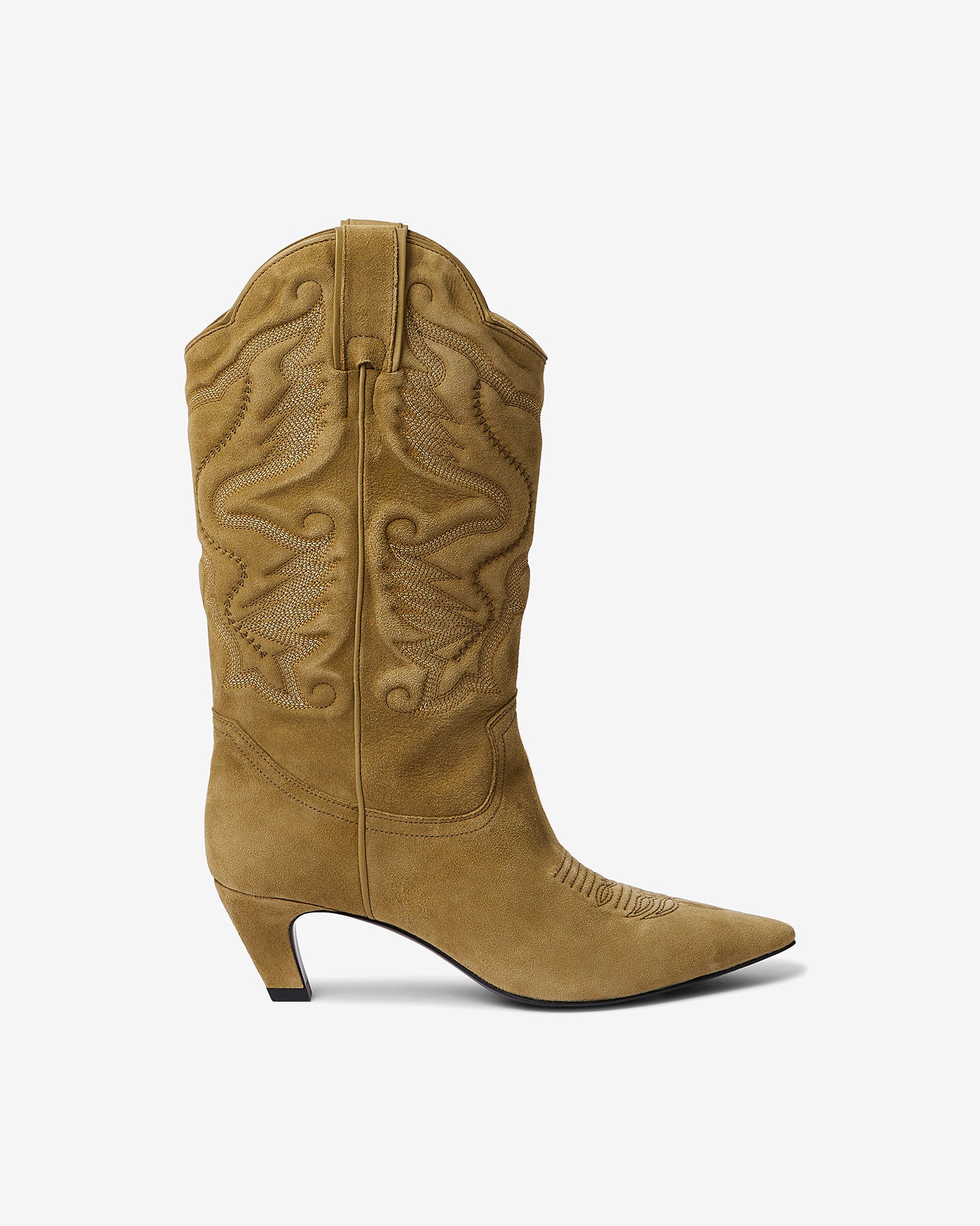 Bottes western mi - hautes kaki - Chaussures Mes Demoiselles