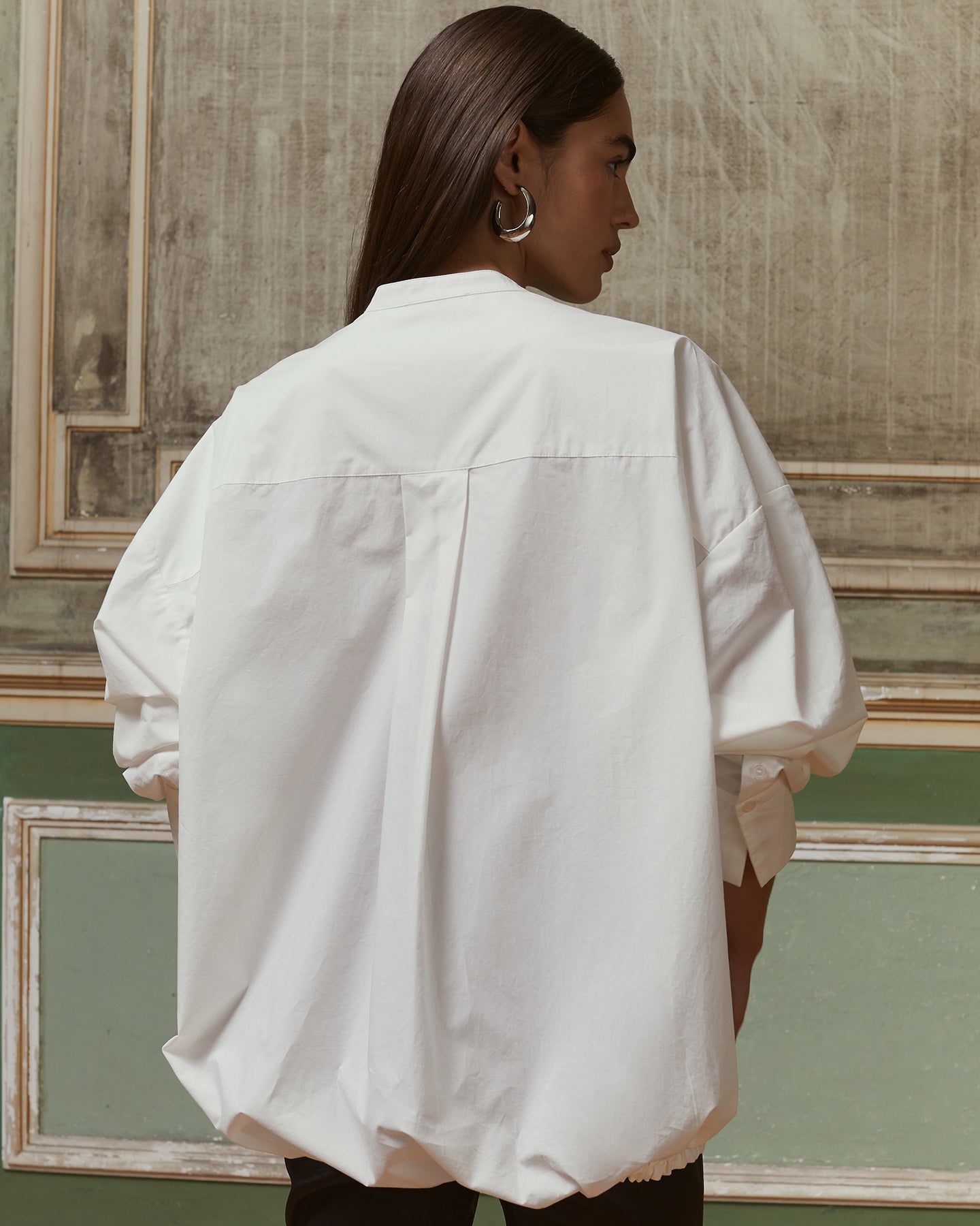 Blouse Steve - Blanc : Blouse large en popeline de coton blanche Mes Demoiselles