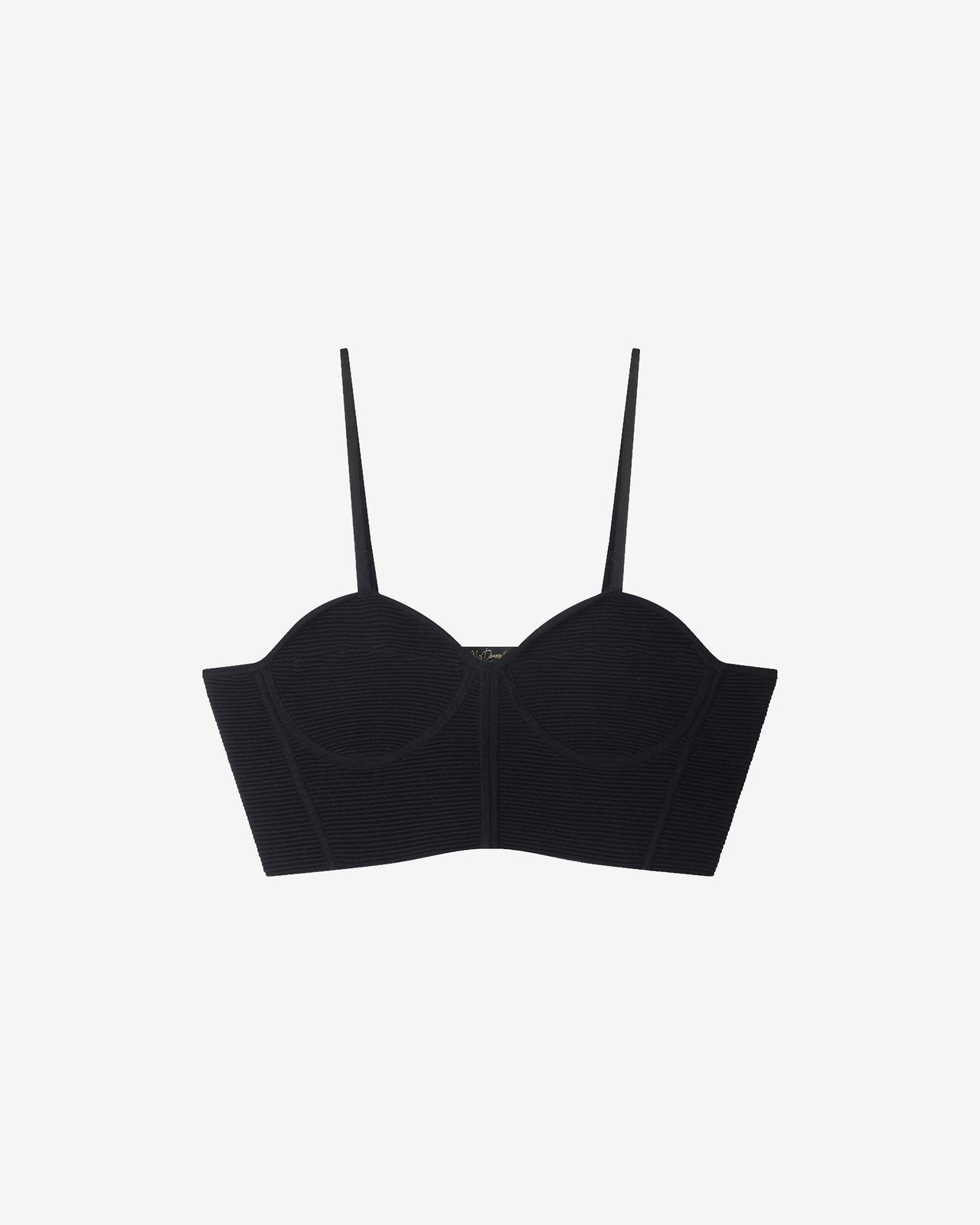 Top Blond - Noir : Brassière en maille stretch noire Mes Demoiselles - Image 6