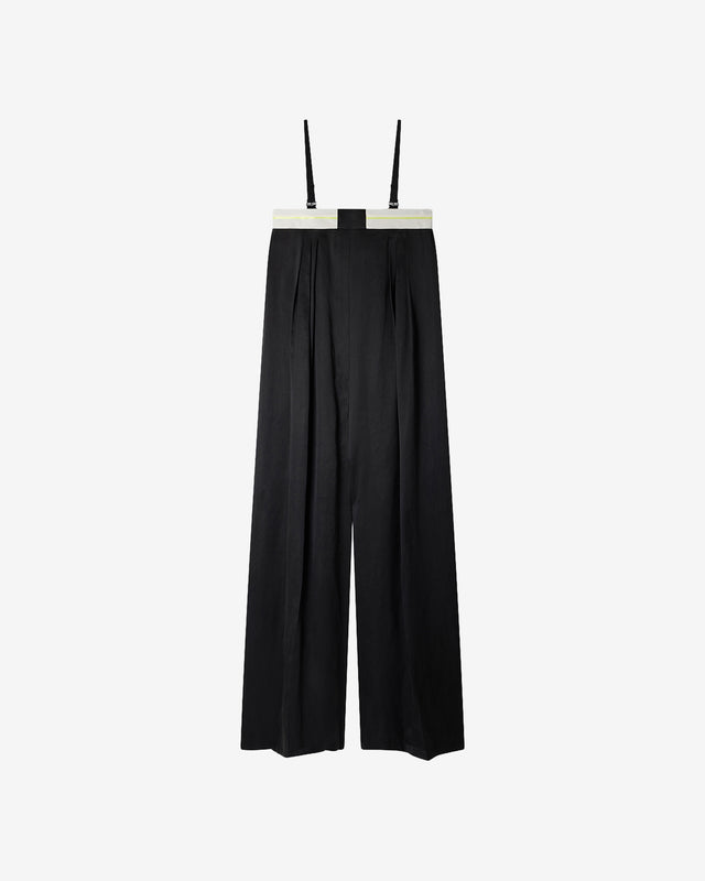 Combinaison Fred - Noir : Combinaison pantalon noire en lyocell Mes Demoiselles - Dernière image