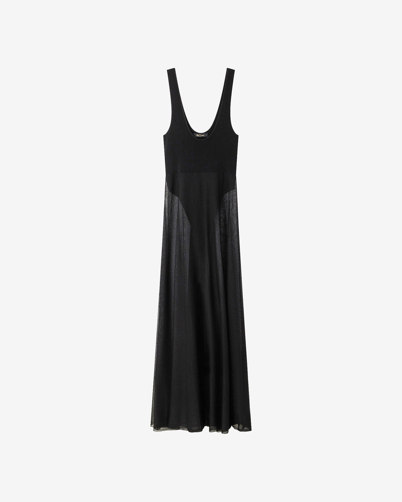 Robe Lilio - Noir : Robe délicate avec body intégré et fil transparent noir Mes Demoiselles - Image 6