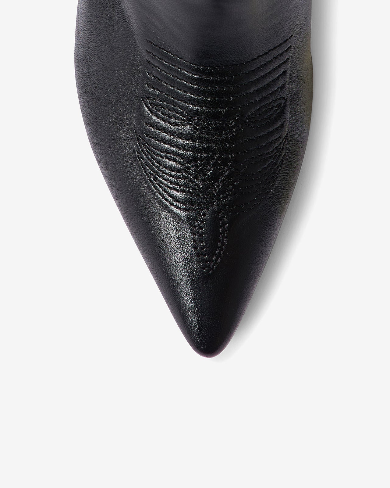 Chaussures Lora - Noir : Bottes hautes western en cuir noir Mes Demoiselles - Image 5