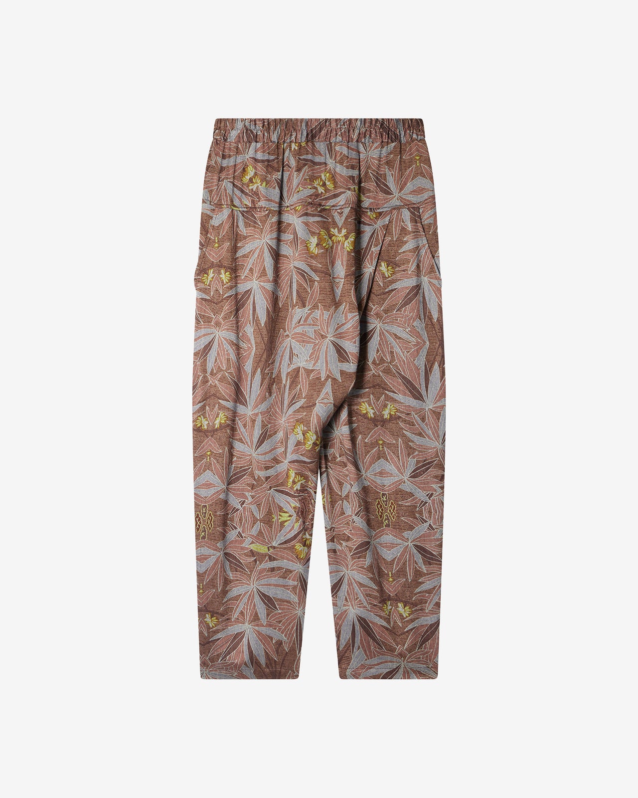 Pantalon Charlize - Marron : Pantalon souple en viscose floral double face Mes Demoiselles - Image 6