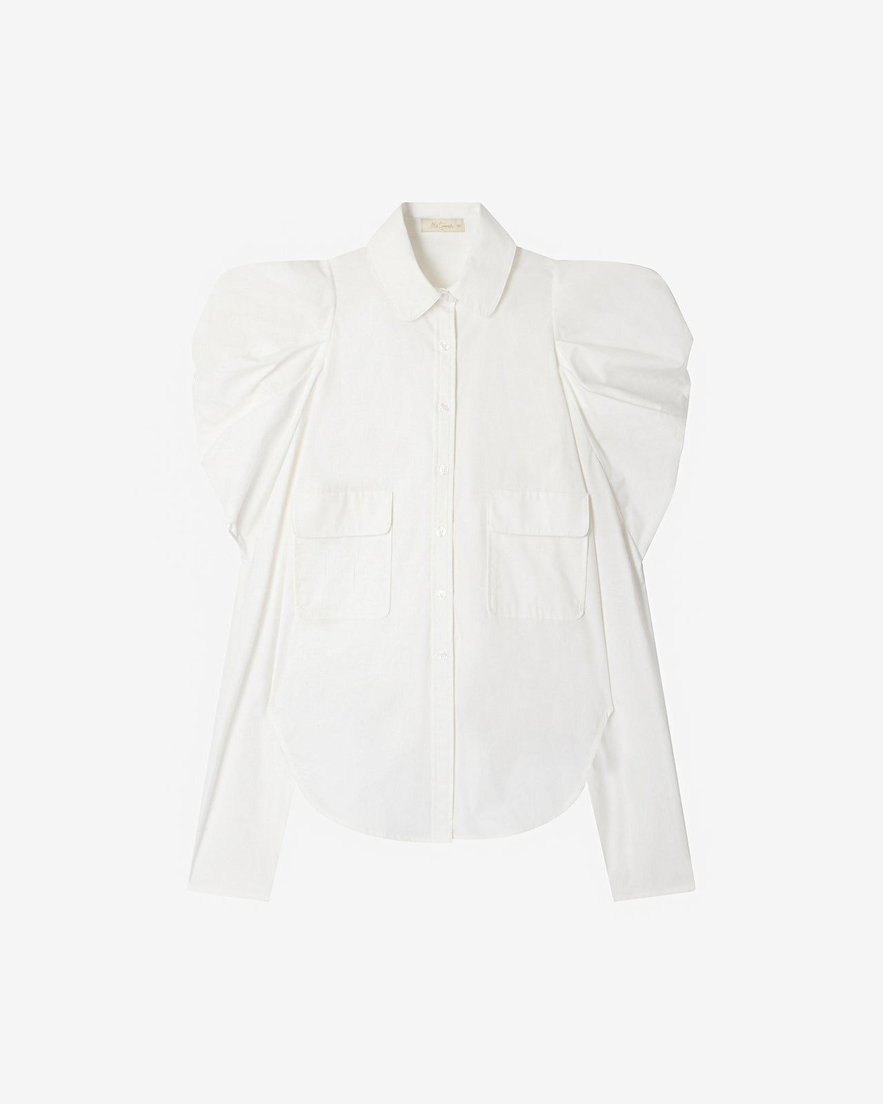 Chemise aux manches bouffantes en coton blanc - Chemises & tops Mes Demoiselles - Image 3