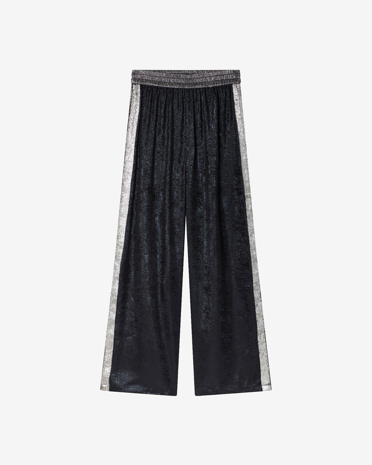 Pantalon Sirene - Noir : Pantalon souple brillant avec bandes latérales Mes Demoiselles - Image 6