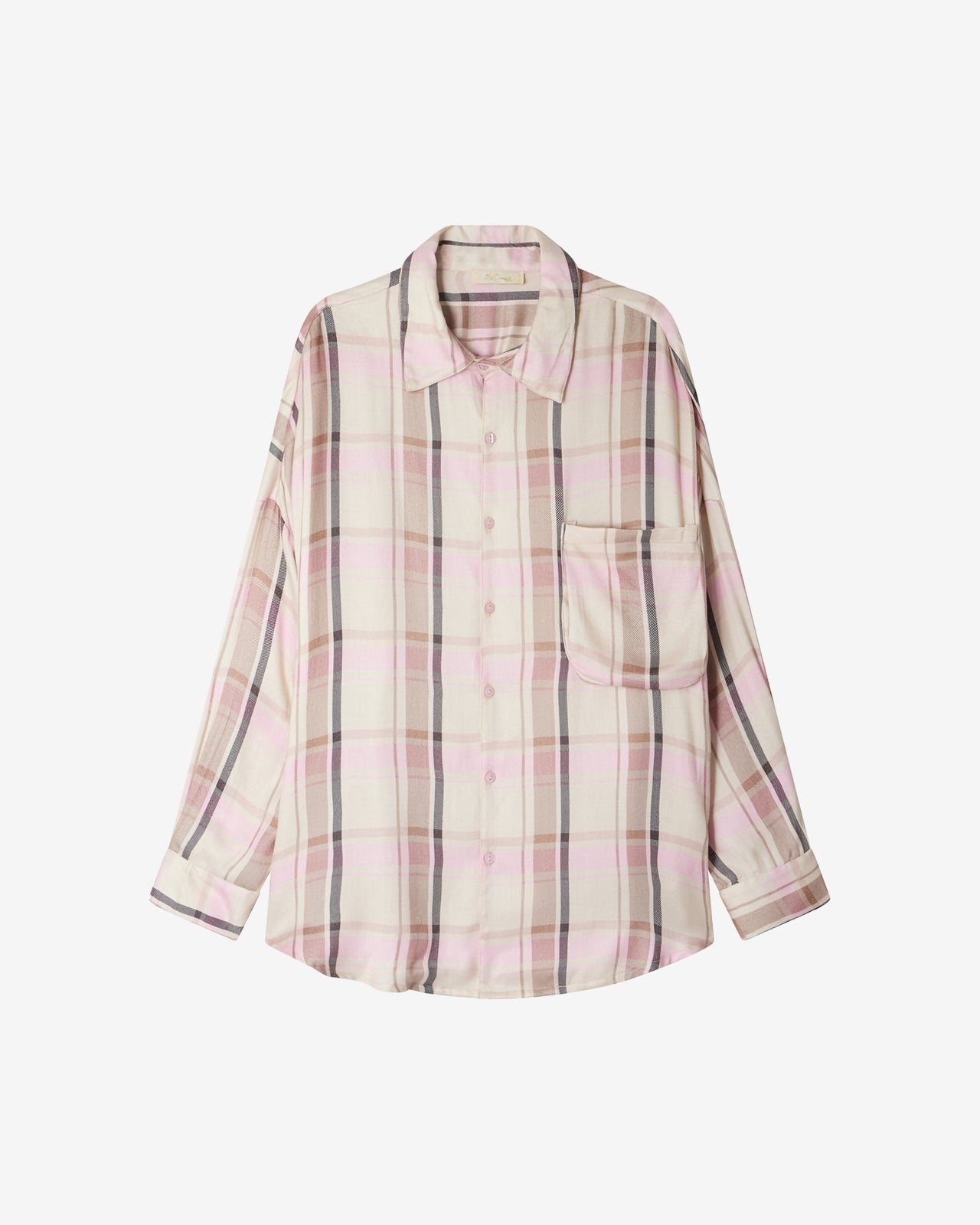 Chemise Danyl - Rose : Chemise en flanelle écossaise rose et beige Mes Demoiselles - Image 6