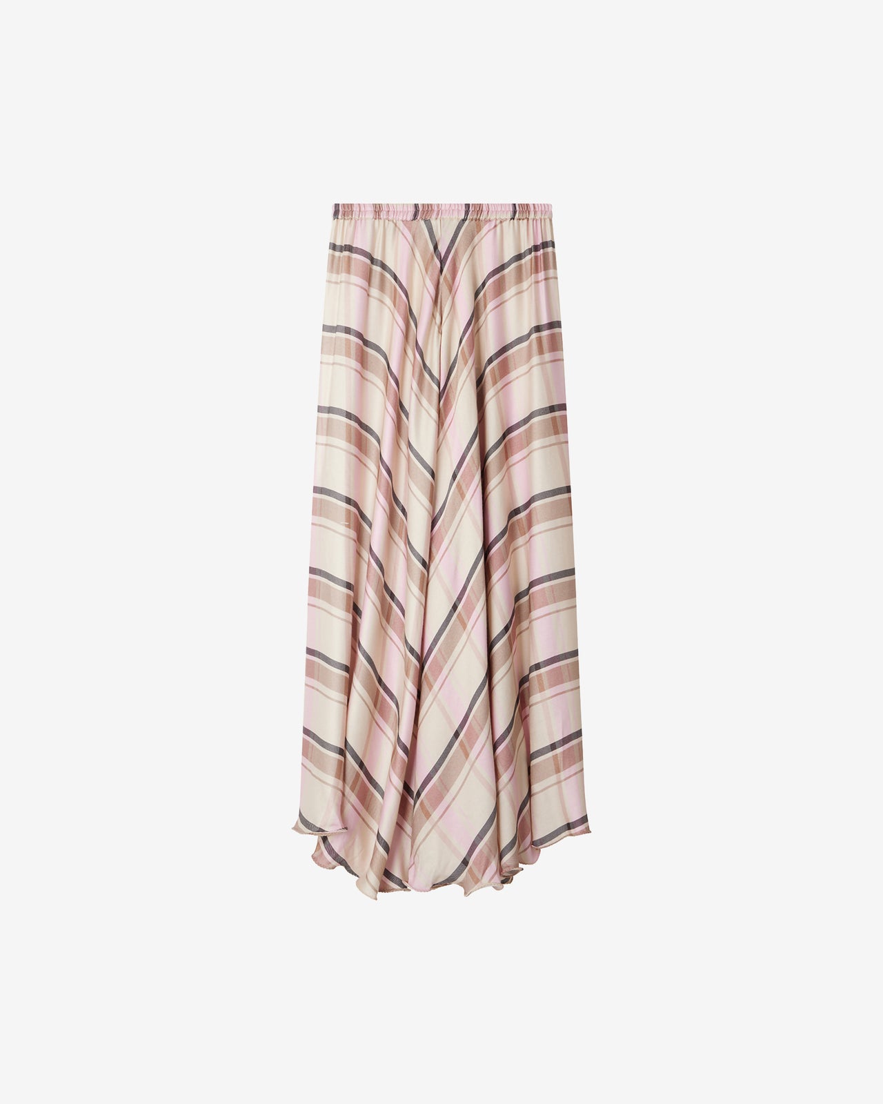 Jupe Delicious - Rose : Longue jupe en flanelle à carreaux rose et beige Mes Demoiselles - Image 6