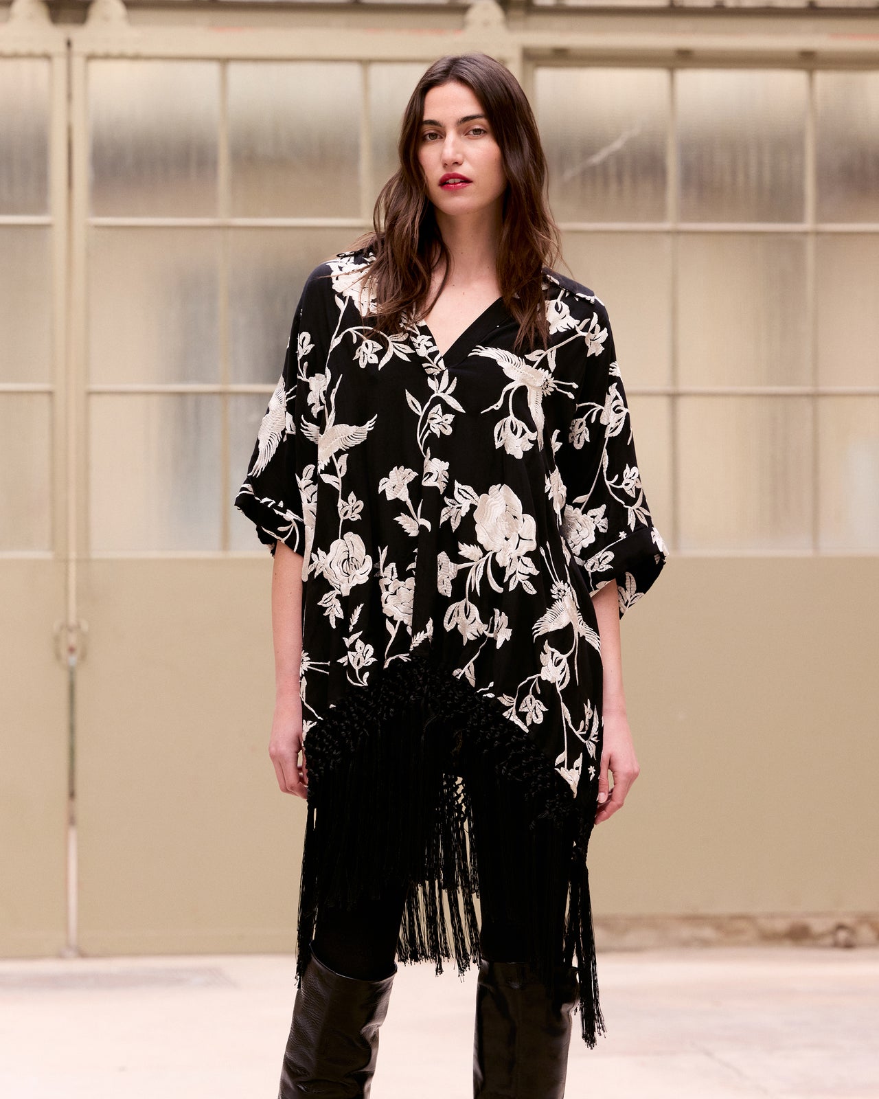 Franny Poncho - Black - Image 1