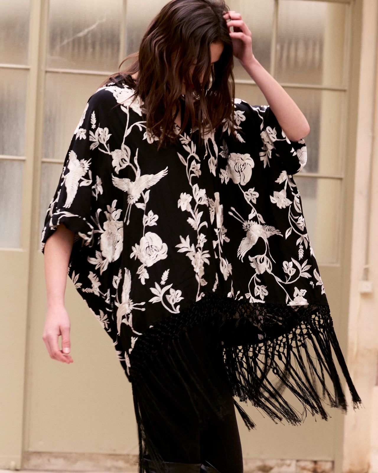 Franny Poncho - Black - Image 5