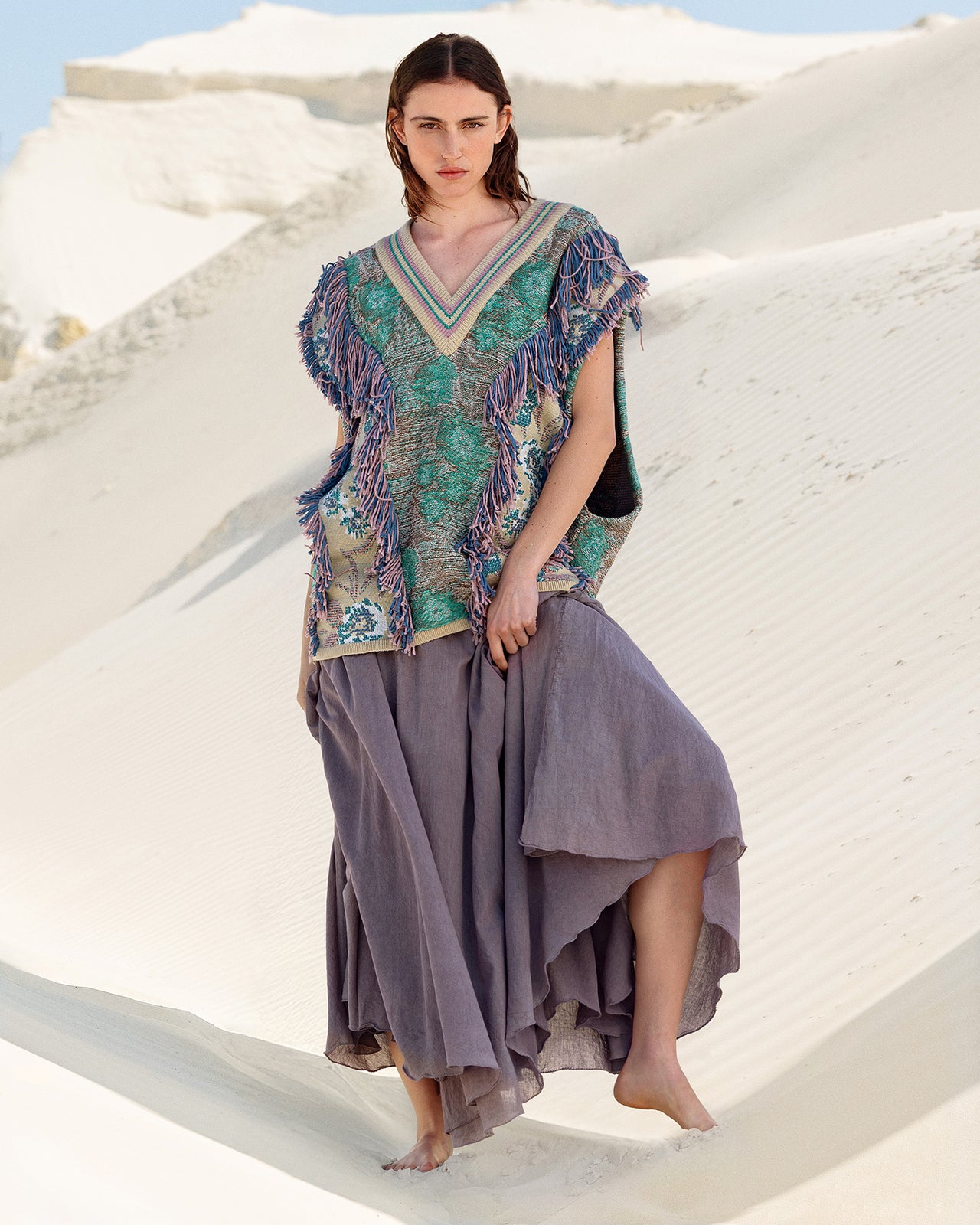 Débardeur en maille jacquard tissées - Pulls & gilets Mes Demoiselles - Image 1