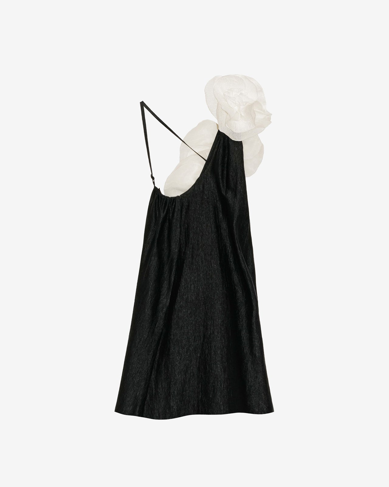 Robe Poesie - Noir : Robe courte de soirée noire et fleur blanche Mes Demoiselles - Image 6