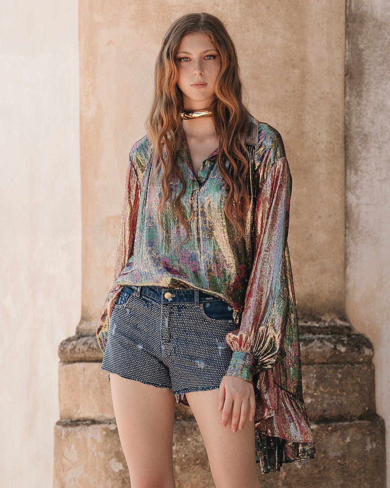 Mini short en micro strass - Jupes & shorts Mes Demoiselles - Image 3