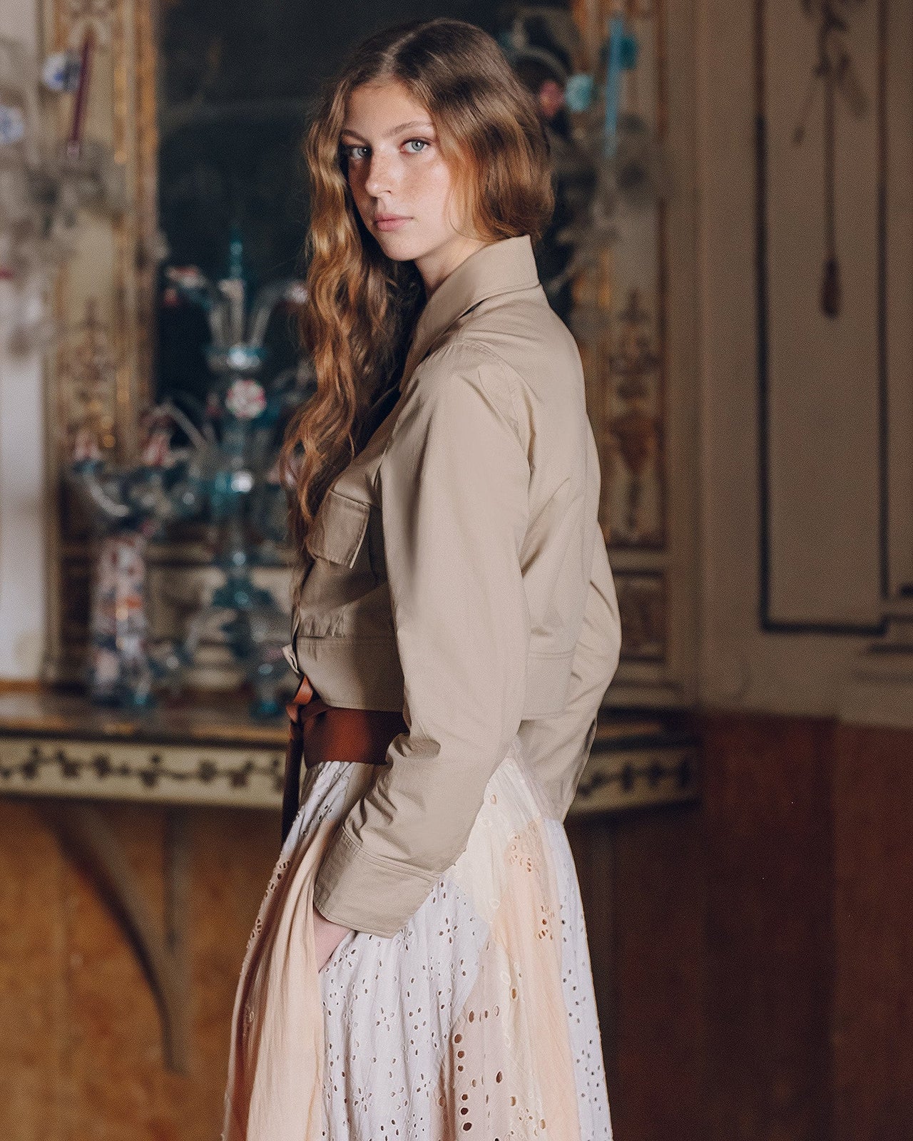 Blouson court sable en popeline de coton craquante - Manteaux & vestes Mes Demoiselles - Image 3